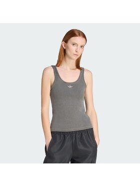 adidas adidas Top essentials linear tank Czarny Slim Fit