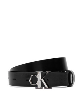 Calvin Klein Calvin Klein Pasek Damski Facet Ck Buckle Shiny Strap 25Mm LV04F7080G Czarny