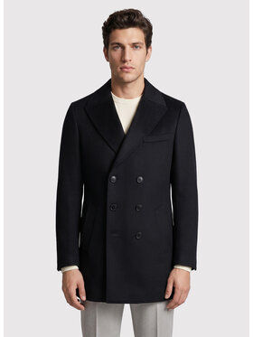 Pako Lorente Pako Lorente Płaszcz wełniany P26WP-7X-005 Czarny Slim Fit