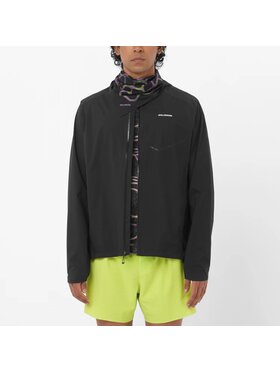 Salomon Salomon Kurtka do biegania BONATTI WATERPROOF JKT M Czarny Regular Fit