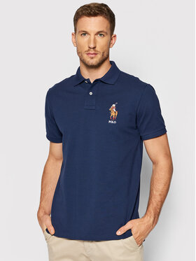 Polo Ralph Lauren Polo Ralph Lauren Тениска с яка и копчета 710853312001 Тъмносин Regular Fit