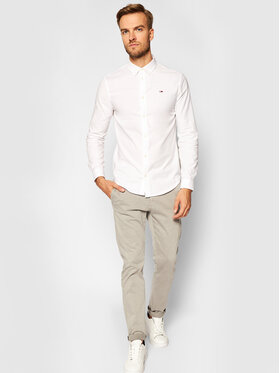 Tommy Jeans Košulja Oxford DM0DM09594 Bijela Slim Fit