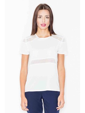 FIGL FIGL Bluzka M468 Biały Regular Fit
