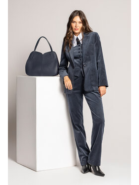 Deni Cler Milano Deni Cler Milano Spodnie materiałowe W-DC-5269-E5-D7-58-1 Granatowy Regular Fit