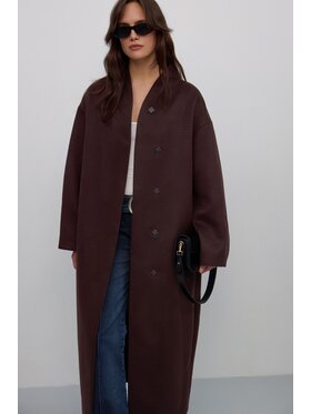 Estro Estro Παλτό ER00117932 Καφέ Loose Fit