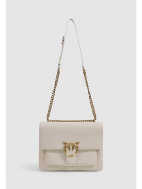 PINKO PINKO Borsa LOVE ONE SOFT BIG PELLE BOTTAL Bianco