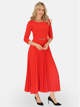 L’AF L’AF Sukienka dzianinowa Celine Czerwony Regular Fit