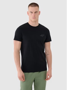 4F 4F Tričko 4FWSS25TTSHM1974-20S Čierna Regular Fit
