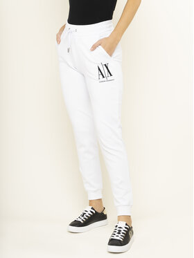 Armani Exchange Armani Exchange Spodnie dresowe 8NYPCX YJ68Z 1000 Biały Regular Fit