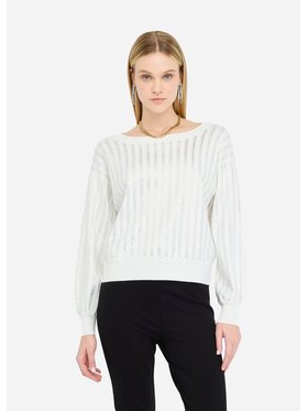 Liu Jo Liu Jo Sweter CF5271MA96EM9990 Biały Regular Fit