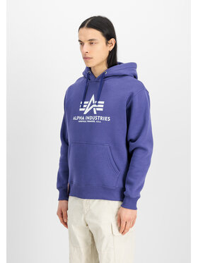 Alpha Industries Alpha Industries Bluza Basic Hoodie Fioletowy Regular Fit