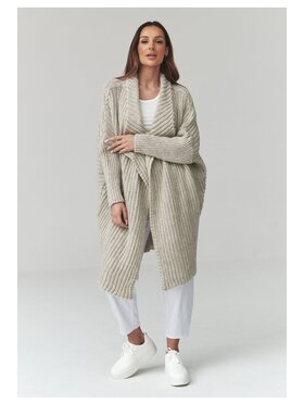 Makadamia Makadamia Sweter S173 Szary Loose Fit