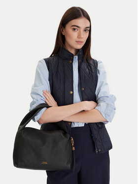 Tommy Hilfiger Tommy Hilfiger Táska City Leather Shoulder Bag AW0AW18152 Fekete