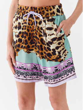 Just Cavalli Just Cavalli Bavlnené šortky 74PBD110 Zelená Regular Fit