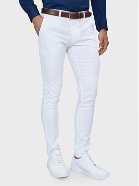 Evenemen Evenemen Chinosy LOGAN TAC Biały Slim Fit