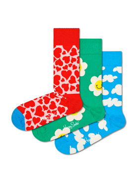 Happy Socks Happy Socks Set od 3 para unisex visokih čarapa XFLO08-0200 Šarena