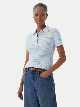 Tommy Hilfiger Tommy Hilfiger Pulover WW0WW41474 Modra Regular Fit