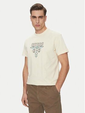 Guess Guess Tričko M5GI11 K8FQ4 Béžová Regular Fit