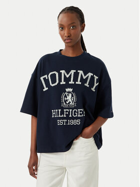 Tommy Hilfiger Tommy Hilfiger T-Shirt Varsity WW0WW50940 Σκούρο μπλε Relaxed Fit