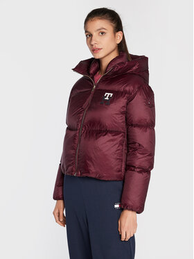 Tommy Hilfiger Tommy Hilfiger Pūkinė striukė Monogram Badge WW0WW37479 Vyšninė Regular Fit