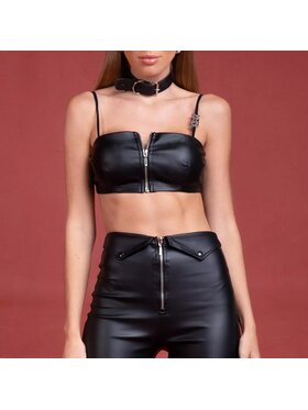 LaBellaMafia LaBellaMafia Top CROPPED NONSTOP Czarny