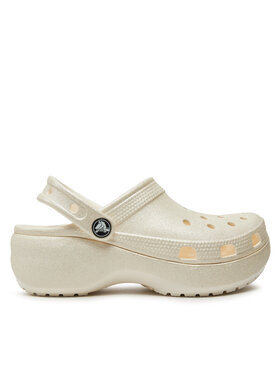 Crocs Crocs Klapki Classic Platform Glitter Clog W 207241 Écru