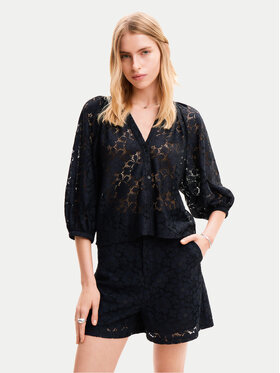 Desigual Desigual Bluse Dharma 24SWBW02 Schwarz Loose Fit