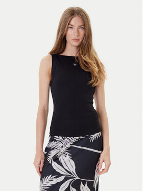 Guess Guess Top W5RP16 KCNH2 Czarny Regular Fit
