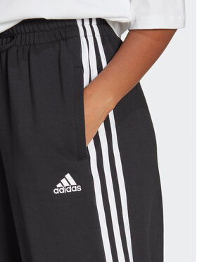 Adidas Spodnji Del Trenirke Essentials 3-Stripes French Terry Loose-Fit Joggers HA4375 Črna Loose Fit