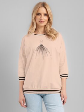 Perso Perso Bluzka TLE240234F Różowy Regular Fit
