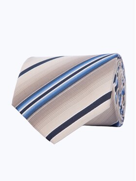 ELSNER ELSNER Krawat JEDWAB ŻAKARD A0027 Beżowy