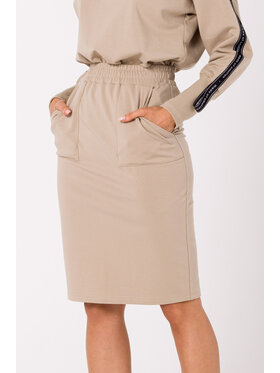 Made of Emotion Made of Emotion Spódnica M728 Beżowy Premium Fit