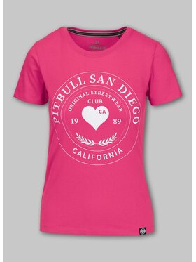 PITBULL PITBULL T-Shirt Koszulka damska HEARTIE XS Różowy Regular Fit