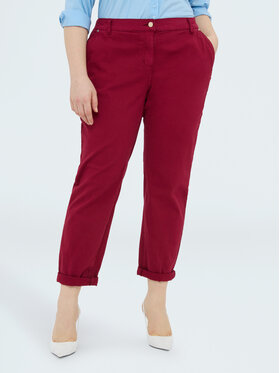 Fiorella Rubino Fiorella Rubino Spodnie materiałowe P712T005165N019 Bordowy Regular Fit