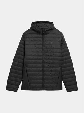 4F 4F Пухено яке 4FAW23TDJAM240 Черен Regular Fit