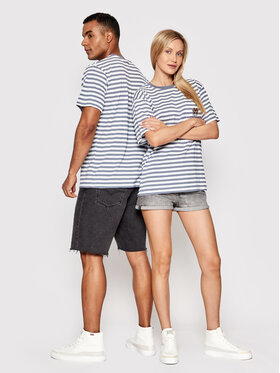 Kaotiko Kaotiko T-Shirt Unisex Rayas Corazon AK047-02-G002 Violett Regular Fit