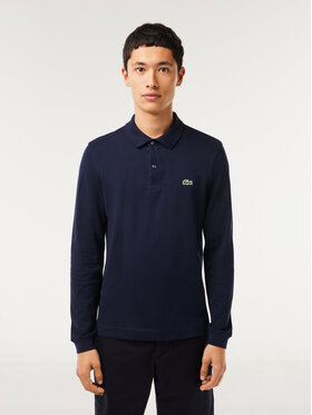 Lacoste Lacoste Тениска с яка и копчета PH4013 Тъмносин Regular Fit
