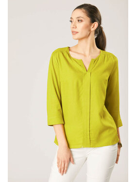 QUIOSQUE QUIOSQUE Blúzka STRUCTURE BLOUSE Zelená Regular Fit