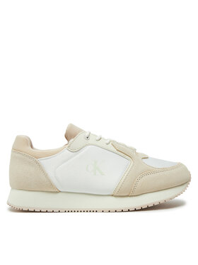 Calvin Klein Jeans Calvin Klein Jeans Снікерcи Runner Laceup Low Mg Media YW0YW01644 Écru