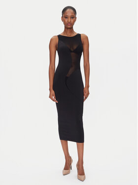 Wolford Wolford Kokteilinė suknelė Satin Sheer 57176 Juoda Slim Fit