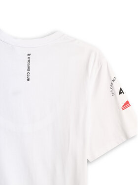 4F 4F T-Shirt WHEEL & WAVE Biały Regular Fit