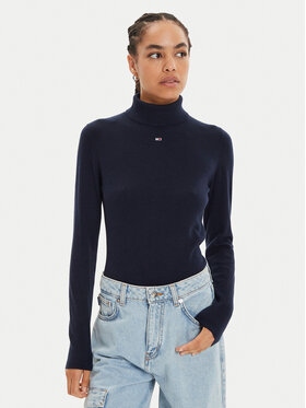 Tommy Jeans Tommy Jeans Rollkragenpullover Essential DW0DW19686 Dunkelblau Regular Fit