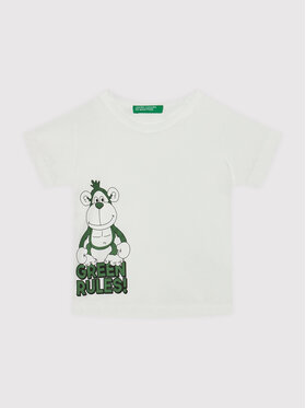 United Colors Of Benetton United Colors Of Benetton Tricou 3I1XG102Z Alb Regular Fit