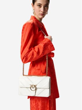PINKO PINKO Σάκος LOVE ONE CLASSIC TRIPLA CATENA Λευκό