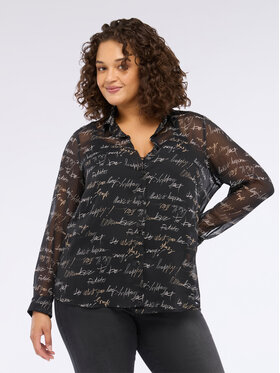 Fiorella Rubino Fiorella Rubino Koszula 5006T001404N0Z3 Czarny Regular Fit