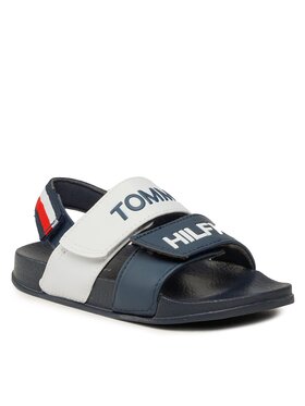 Tommy Hilfiger Tommy Hilfiger Sandały Logo Velcro Sandal T1B2-32925-1172 S Granatowy