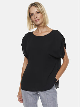 Potis & Verso Potis & Verso Bluzka Zoel Czarny Regular Fit