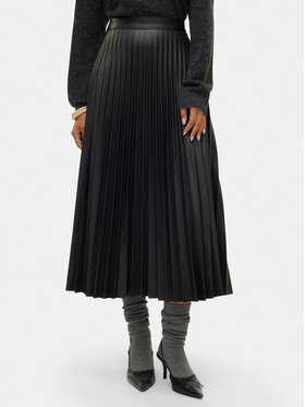 Vero Moda Vero Moda Sukňa z imitácie kože Bella Holly 10319036 Čierna Regular Fit