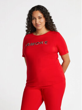 Fiorella Rubino Fiorella Rubino T-Shirt G433L008216N016 Czerwony Regular Fit