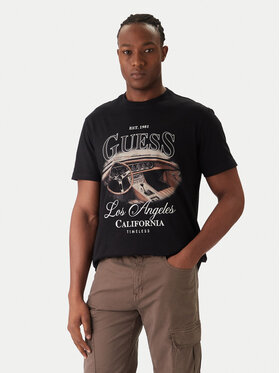 Guess Guess Tricou M6RI13 K8FQ4 Negru Regular Fit